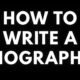 how to write a biography